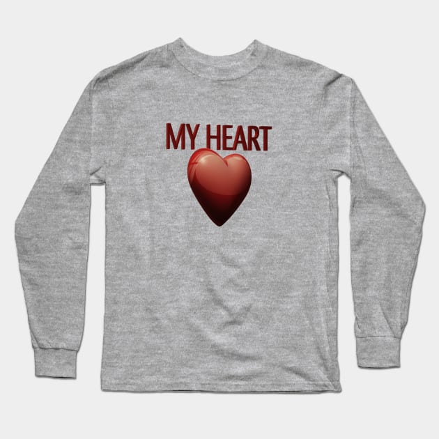 My heart 3d Long Sleeve T-Shirt by Bari-520